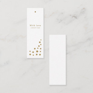 Gold-Glitzer-Sterne, Gift-Tags Mini Visitenkarte
