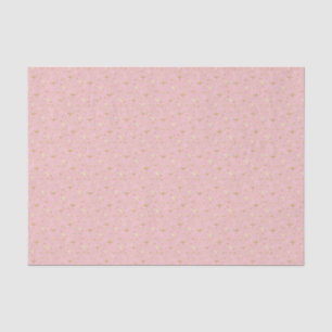 Gold-Glitzer-Sterne, rosa und goldfarben Seidenpapier