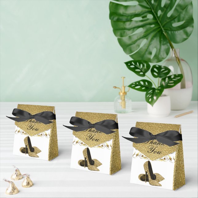 Gold Glitzer Stiletto Heelse Geschenkschachtel (Zahlreiche)