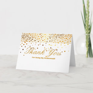 Gold Glitzer Streifen für meine Bridesmaid Danke