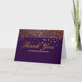 Gold Glitzer Streifen für meine Bridesmaid Danke