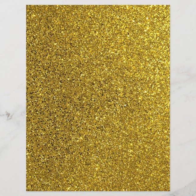 Gold Glitzer Textur Scrapbook Paper (Vorderseite)