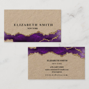 Gold Glitzer Texture Marble Business Card Visitenkarte