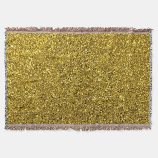 Gold Glitzer Throw Blanket Decke