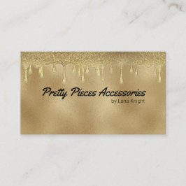 Gold Glitzer Tropfen Bekleidung Boutique oder Schm Visitenkarte
