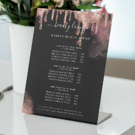 Gold Glitzer Tropfen Glam Makeuty Service List Sockelschild