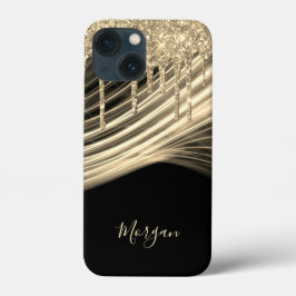 Gold-Glitzer-Tropfen, Goldene Lichtstrahlen, Goldn Case-Mate iPhone Hülle