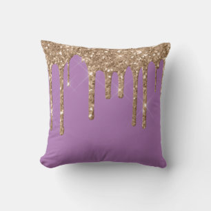 *~* Gold Glitzer Tropfen Tropfen VIOLET Kissen Kis