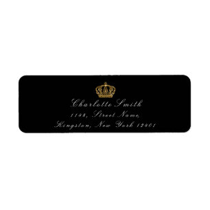 Gold Glitzer UAWG Crown Princess Bridal Black