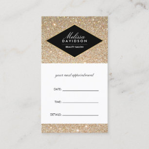 Gold Glitzer und Glamour Beauty Beauty-Karte Terminkarte