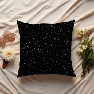Gold-Glitzer und Glitzern in Schwarz Kissen