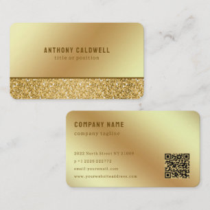 Gold Glitzer und Gold Metal Business Card Visitenkarte