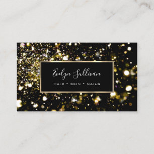 Gold-Glitzer- und Leuchtenkarte Visitenkarte