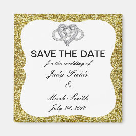 Gold Glitzer Unendlichkeit Herz speichern das Datu Magnet