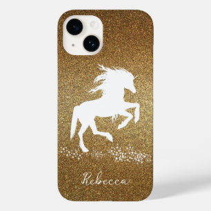 Gold Glitzer Unicorn Fall Mate iPhone Fall Case-Mate iPhone 14 Hülle