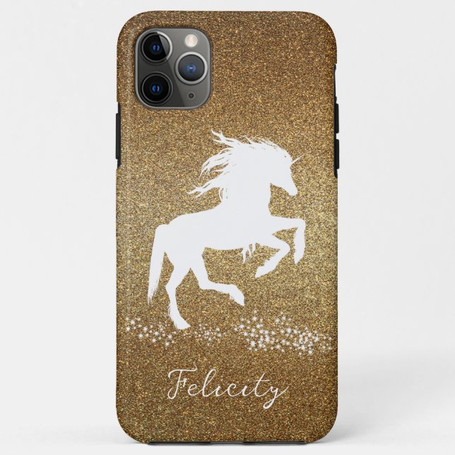 Gold Glitzer Unicorn Fall Mate iPhone Fall Case-Mate iPhone Hülle (Rückseite)