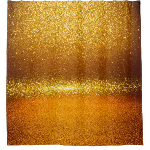 Gold Glitzer Vintag Lichter Textur. Weihnachtsaben Duschvorhang