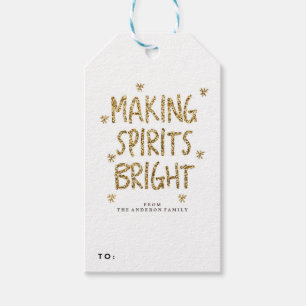 GOLD GLITZER Weihnachtsfeiertage Weihnachtsfeierta Geschenkanhänger