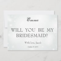 Gold Glitzer wird meine Bridesmaid-Einladung sein