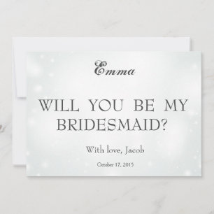 Gold Glitzer wird meine Bridesmaid-Einladung sein Einladung