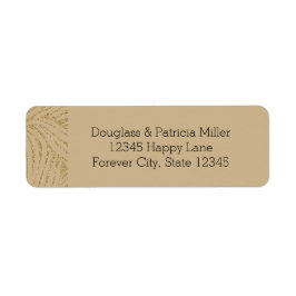 Gold Glitzer Zebra Print