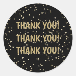 Gold Glitzer zum Hochzeitstag Runder Aufkleber