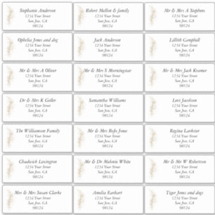 Gold Glitzern Guest Name Address Labels