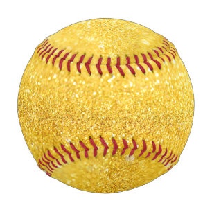 GOLD-Glitzern-Muster + Ihr Text / Foto Baseball