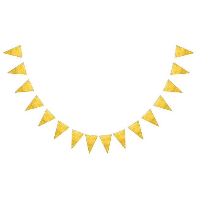 GOLD-Glitzern-Muster + Ihr Text / Foto Wimpelkette (Alle)