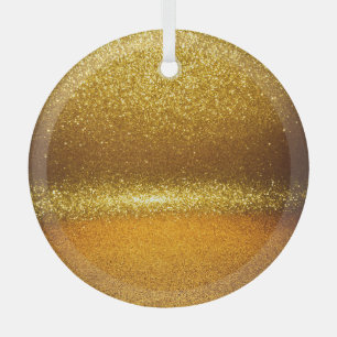 Gold glitzernde Lichter, vintage Weihnachtstextur. Ornament Aus Glas