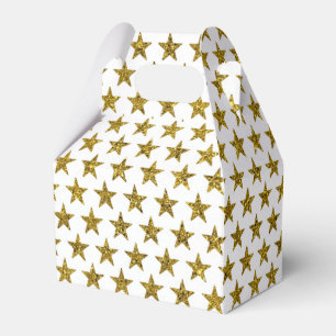 Gold-glitzersterne  geschenkschachtel