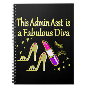 GOLD GLITZY ADMIN ASSISTANT DIVA DESIGN NOTIZBLOCK