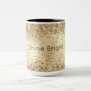 Gold Glitzy Confetti Glitzer Sparkle     Tasse