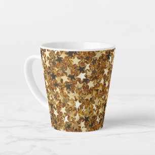 Gold Glitzy Glam Sparkle Stars Milchtasse