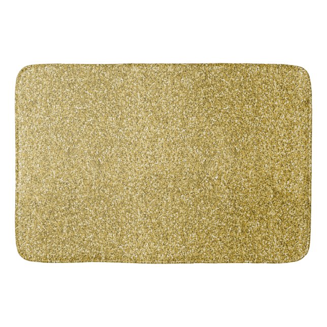 Gold Glitzy Glitzer Badematte (Vorderseite)