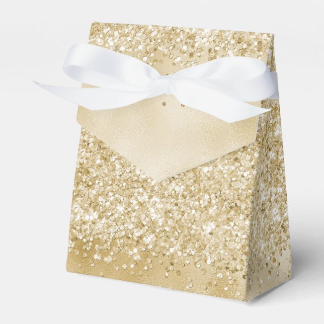 Gold Glitzy Glitzer Gevor Box Geschenkschachtel (Vorderseite)