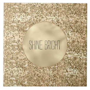 Gold Glitzy Glitzer Sparkle Confetti Shine     Fliese