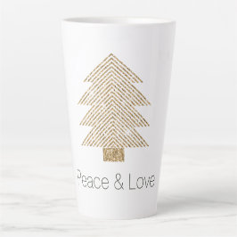 Gold Glitzy Glitzer Weihnachtsbaum Milchtasse