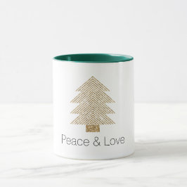 Gold Glitzy Glitzer Weihnachtsbaum Tasse
