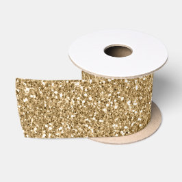 Gold Glitzy Sparkle Glitzer Satinband