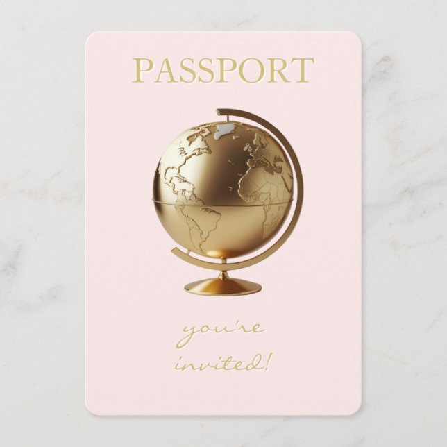 Gold Globe Passport Travel Books for Baby Begleitkarte (Vorderseite)