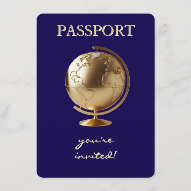 Gold Globe Passport Travel Books for Baby Begleitkarte (Vorderseite)