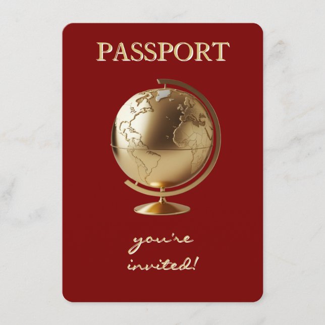 Gold Globe Passport Travel Books for Baby Begleitkarte (Vorderseite)