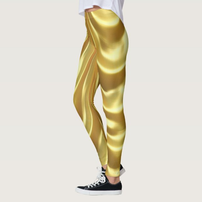 Gold Glossy Popular Leggings (Links)