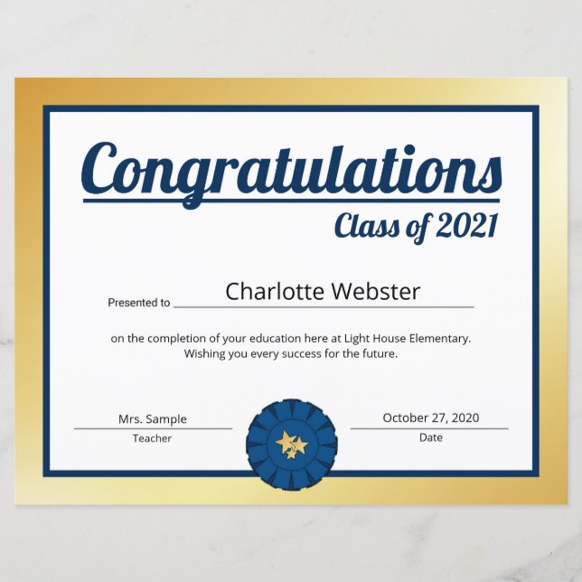 Gold Glückwunschs Grad wünscht Glückwunschs-Zertif