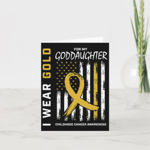 Gold Godtochter Kinderkrebs-Bewusstsein Karte