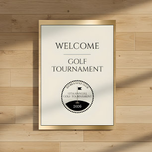 Gold Golf Club Turniername Willkommensschild Poster