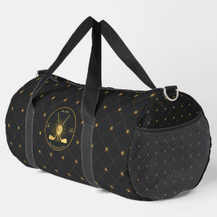 Gold Golf Clubs Duffle Bag