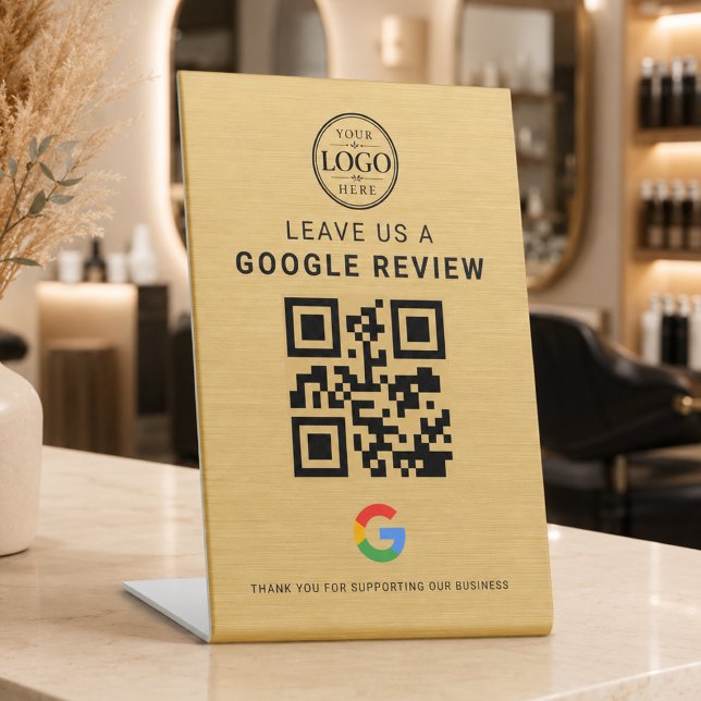 Gold Google Bewertungs-Logo Tischdisplay Sockelschild (Von Creator hochgeladen)