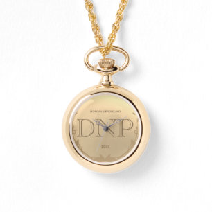 Gold Grad Name DNP Abschluss Armbanduhr